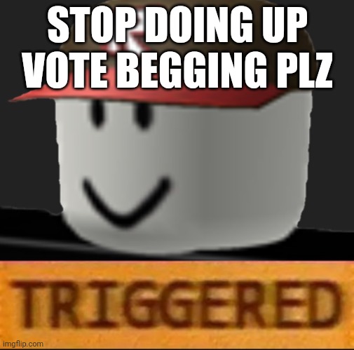 I'm warning all of you | STOP DOING UP VOTE BEGGING PLZ | image tagged in roblox triggered | made w/ Imgflip meme maker