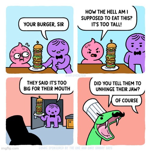 The tall stacked burger | image tagged in burgers,burger,tall,comics,comics/cartoons,jaw | made w/ Imgflip meme maker