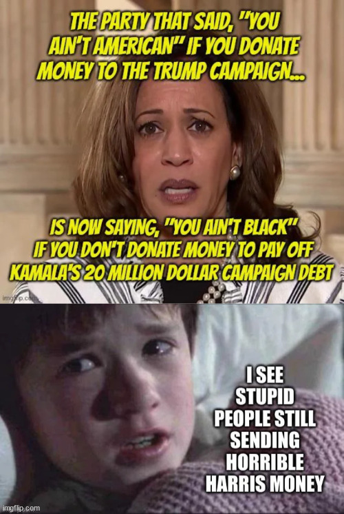 Kamala still begging for money | image tagged in stupid libs,still sending money,election is over | made w/ Imgflip meme maker