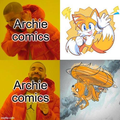 Acrhie comics be like | Archie comics; Archie comics | image tagged in memes,drake hotline bling | made w/ Imgflip meme maker