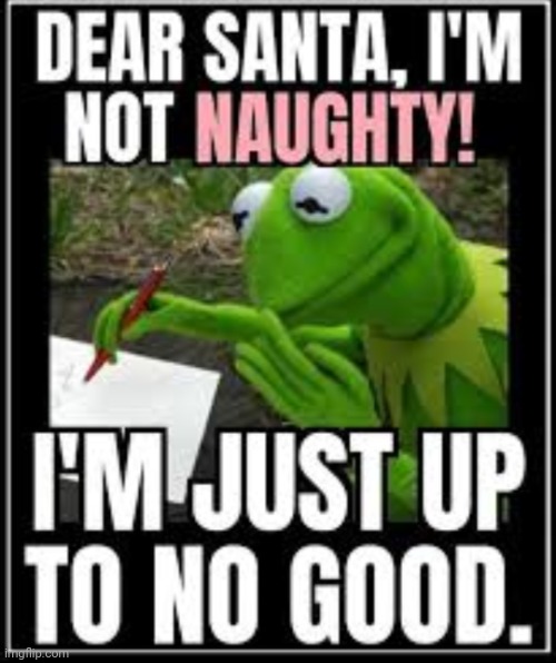 Dear Santa... | image tagged in kermit the frog,santa claus,christmas,no,good,naughty | made w/ Imgflip meme maker