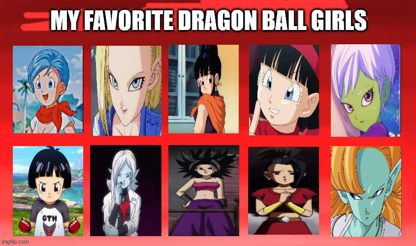 my favorite dragon ball girls | MY FAVORITE DRAGON BALL GIRLS | image tagged in my favorite dragon ball girls,anime,dragon ball z,dragon ball,anime memes | made w/ Imgflip meme maker