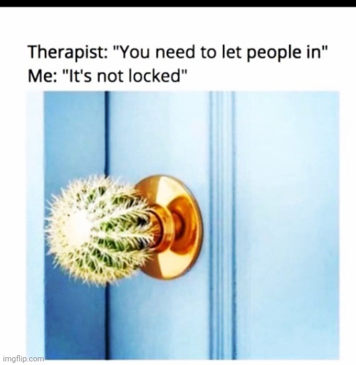 Happens to be a good friend from college and she's great people! | image tagged in therapist,need,trust,me,not,lock | made w/ Imgflip meme maker