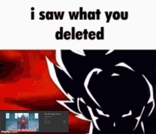 i saw what you deleted | image tagged in i saw what you deleted | made w/ Imgflip meme maker