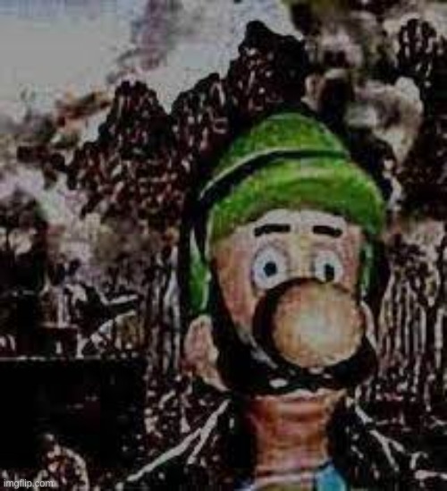 Luigi Thousand yard stare | image tagged in luigi thousand yard stare | made w/ Imgflip meme maker