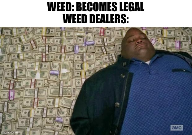 Weed. | WEED: BECOMES LEGAL
WEED DEALERS: | image tagged in huell money,legalize weed | made w/ Imgflip meme maker