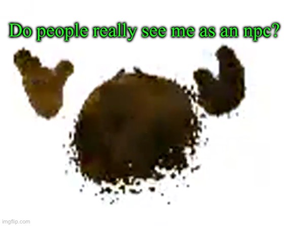 e | Do people really see me as an npc? | image tagged in e | made w/ Imgflip meme maker