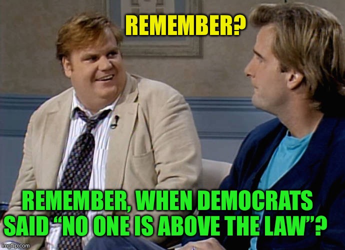 Democrats conveniently forget. | REMEMBER? REMEMBER, WHEN DEMOCRATS SAID “NO ONE IS ABOVE THE LAW”? | image tagged in remember that time,democrats,biden,hunter biden | made w/ Imgflip meme maker