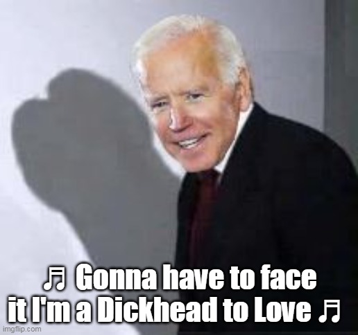 ♬ Gonna have to face it I'm a Dickhead to Love ♬ | made w/ Imgflip meme maker