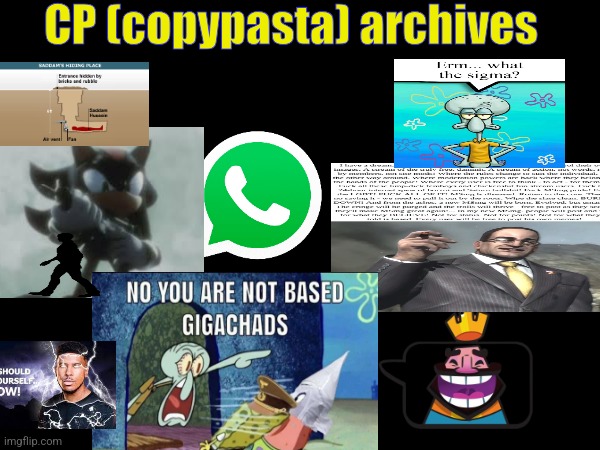 Verified new MSmg Copypasta archives. | CP (copypasta) archives | made w/ Imgflip meme maker