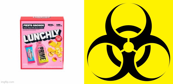 Lunchly biohazard warning | image tagged in biohazard | made w/ Imgflip meme maker