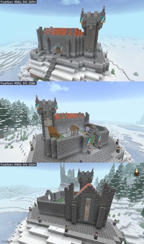 Forts done. | image tagged in minecraft | made w/ Imgflip meme maker