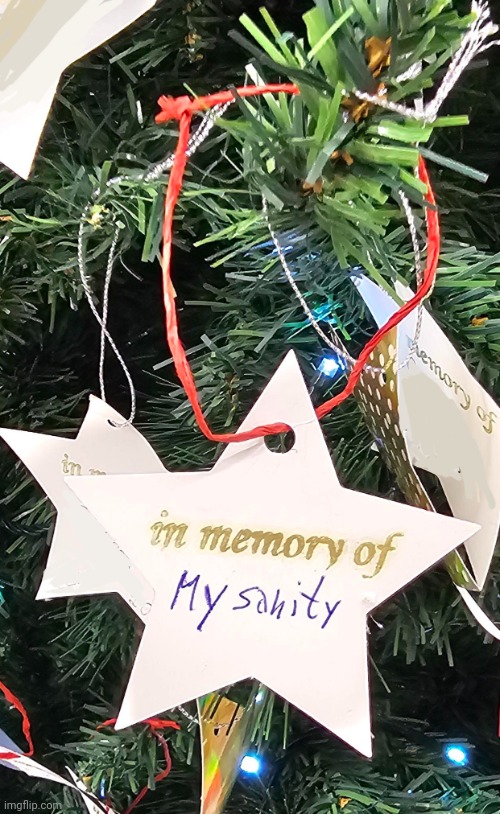 image tagged in meme,christmas tree,sanity,memory | made w/ Imgflip meme maker