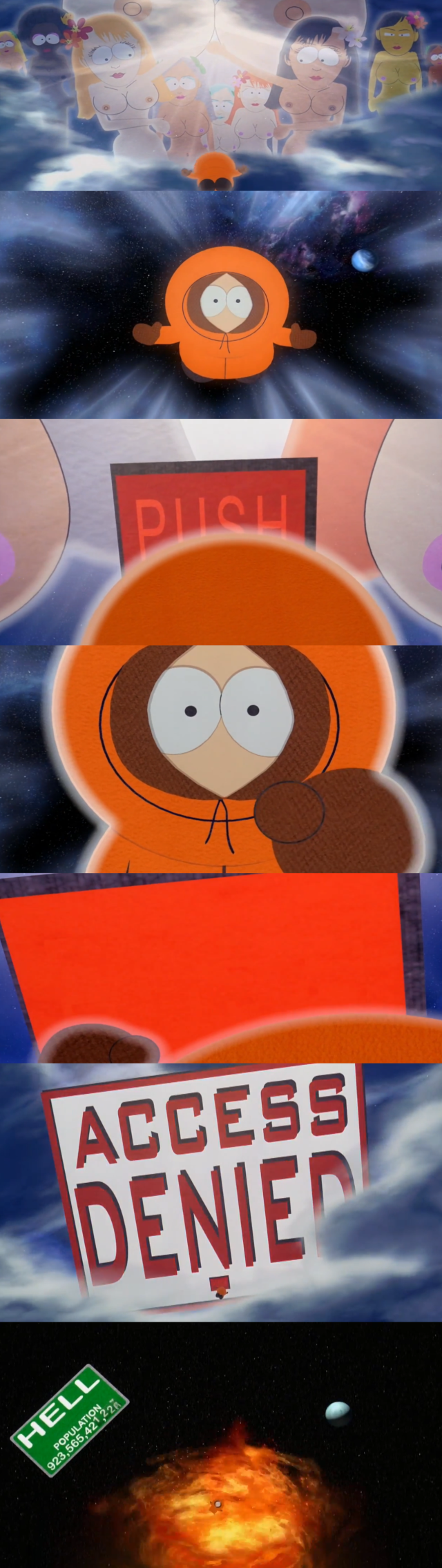 High Quality Kenny goes to hell Blank Meme Template