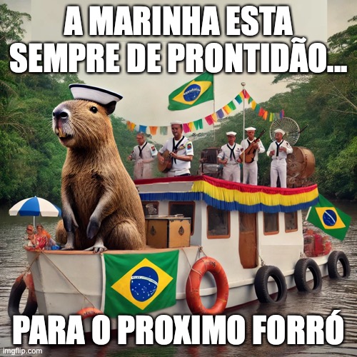 Marinha do Brasil | A MARINHA ESTA SEMPRE DE PRONTIDÃO... PARA O PROXIMO FORRÓ | image tagged in marinha do brasil,golpista,bolsonaro,direita,pl,ditadura | made w/ Imgflip meme maker