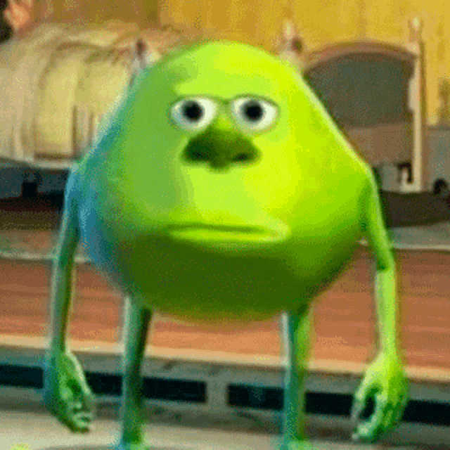 Mike Wazowski Staring Blank Meme Template