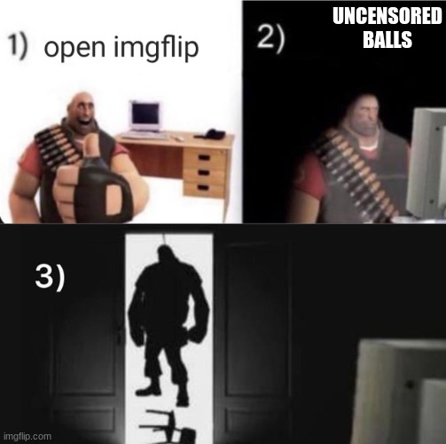 Open imgflip | UNCENSORED BALLS | image tagged in open imgflip | made w/ Imgflip meme maker