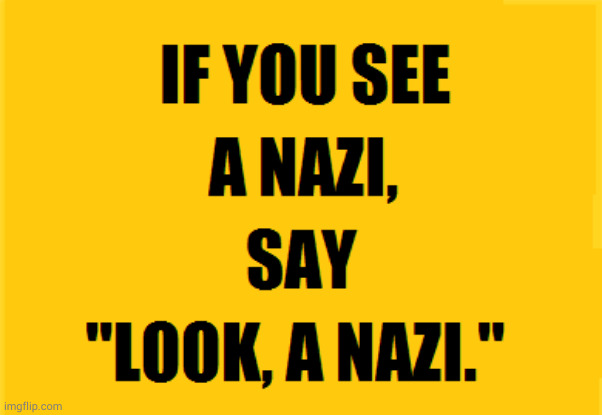 If you see a Nazi | image tagged in if you see a nazi | made w/ Imgflip meme maker