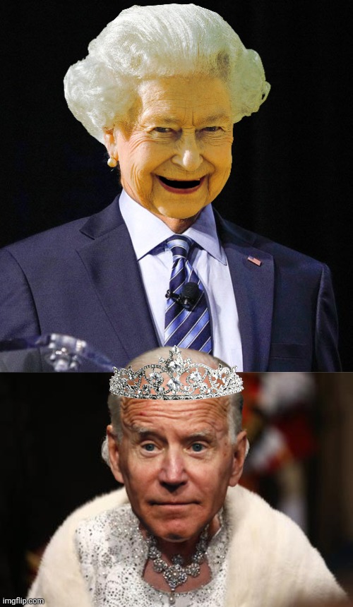 image tagged in joe biden,queen elizabeth | made w/ Imgflip meme maker