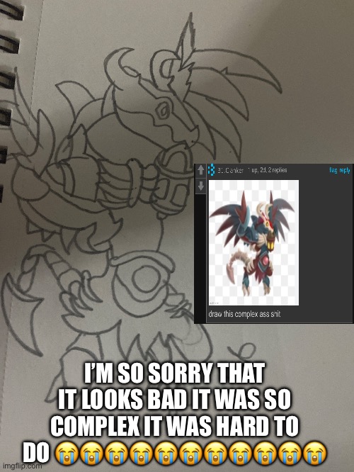 B1.Clanker Request | I’M SO SORRY THAT IT LOOKS BAD IT WAS SO COMPLEX IT WAS HARD TO DO 😭😭😭😭😭😭😭😭😭😭😭 | made w/ Imgflip meme maker