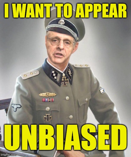 Merrick | I WANT TO APPEAR UNBIASED | image tagged in merrick | made w/ Imgflip meme maker