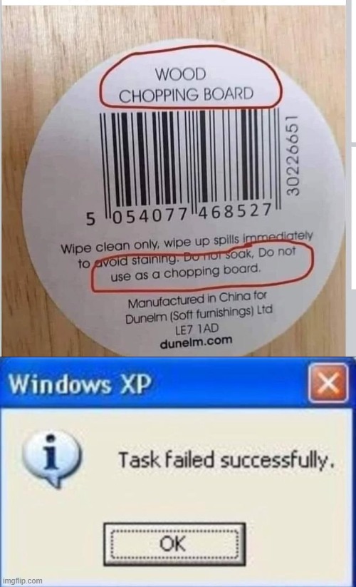 You had ONE JOB | image tagged in task failed successfully | made w/ Imgflip meme maker