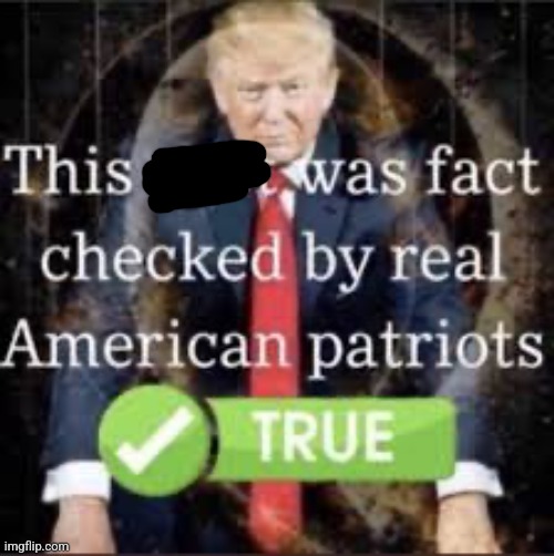 This post was fact-checked by real American patriots. | image tagged in this post was fact-checked by real american patriots | made w/ Imgflip meme maker