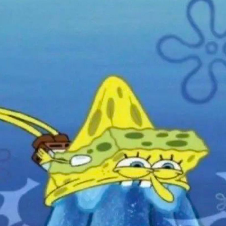 High Quality spongebob eating rock Blank Meme Template