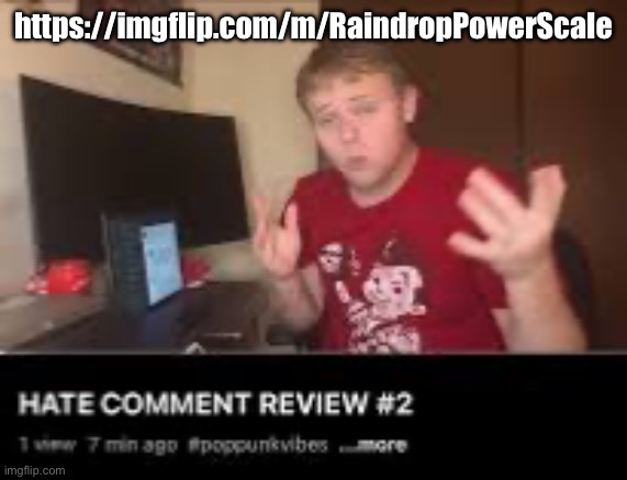 Hate comment review | https://imgflip.com/m/RaindropPowerScale | image tagged in hate comment review | made w/ Imgflip meme maker