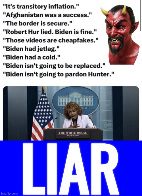 Biden administration lies | LIAR | image tagged in blue square | made w/ Imgflip meme maker