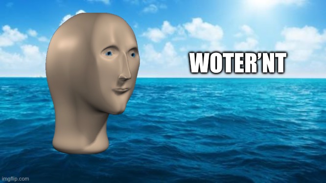 Ocean | WOTER’NT | image tagged in ocean | made w/ Imgflip meme maker