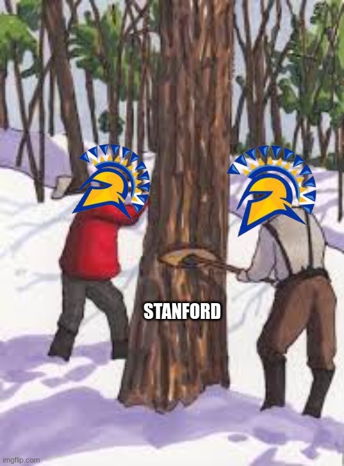 Stanford vs San Jose State meme | STANFORD | image tagged in memes,college football,football | made w/ Imgflip meme maker