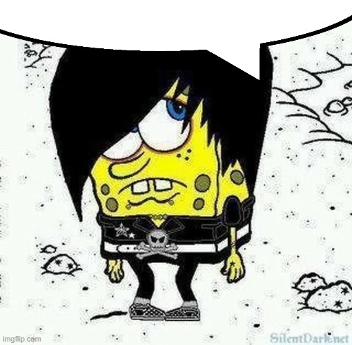 Emo Sponge | image tagged in emo sponge | made w/ Imgflip meme maker