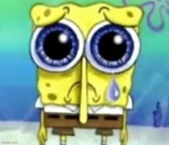 Sad SpongeBob | image tagged in sad spongebob | made w/ Imgflip meme maker