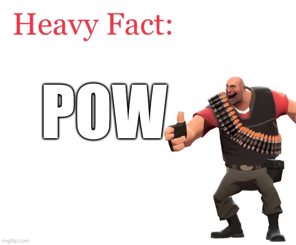 Heavy Fact | POW | image tagged in heavy fact | made w/ Imgflip meme maker