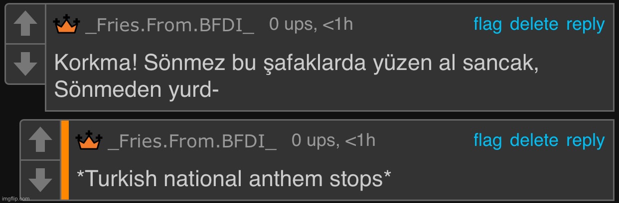 Turkish national anthem stops | image tagged in turkish national anthem stops | made w/ Imgflip meme maker