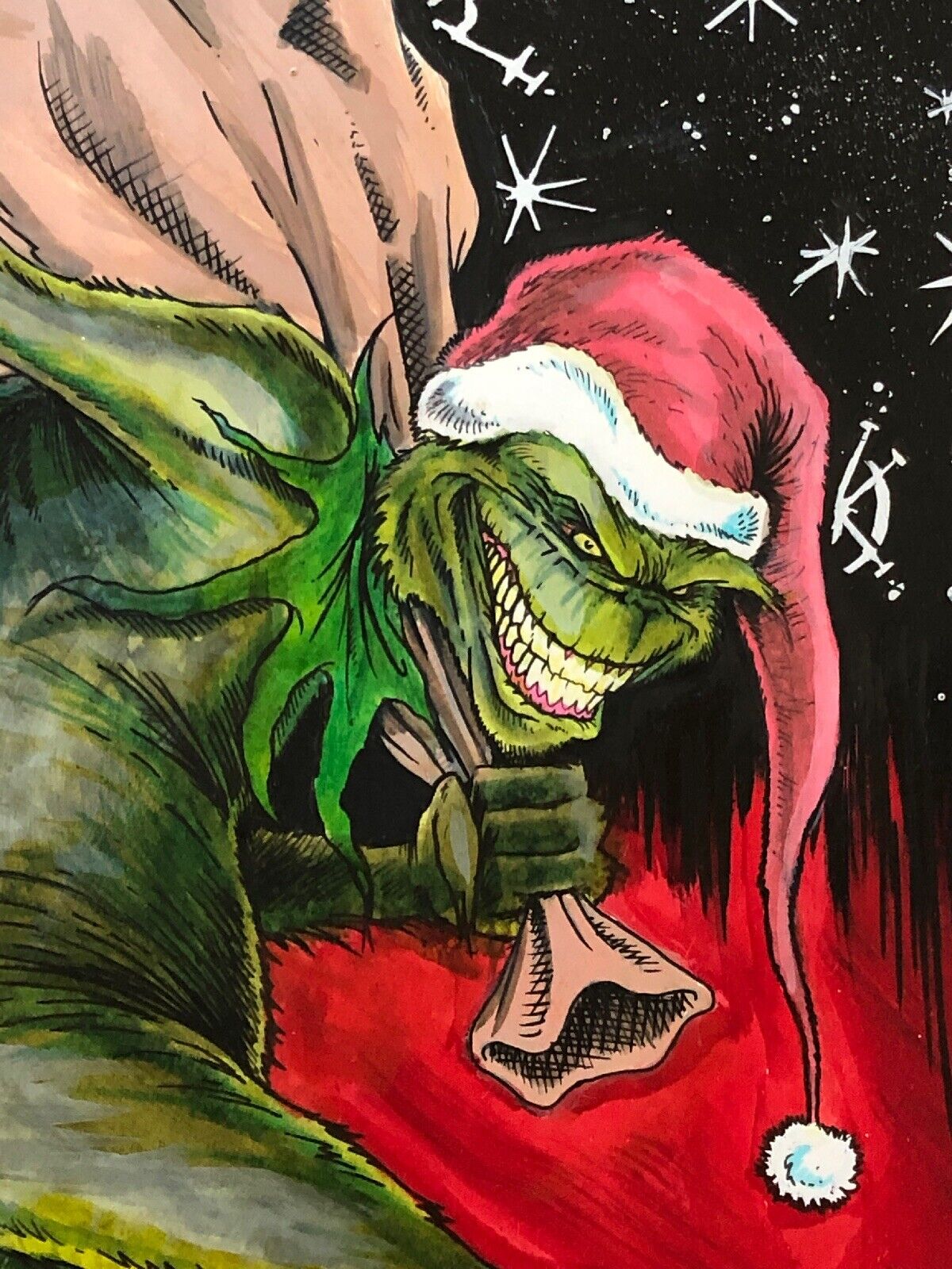 Evil grinch Blank Meme Template