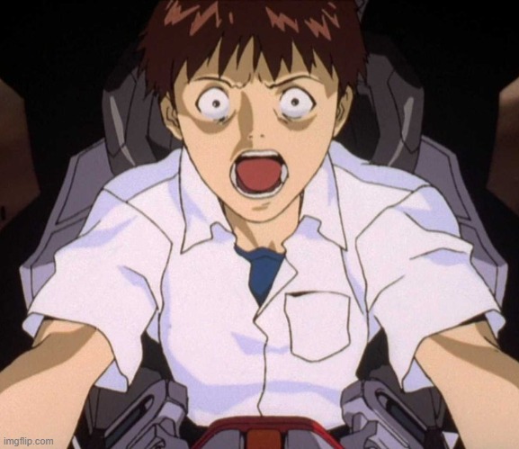 image tagged in shinji screaming | made w/ Imgflip meme maker