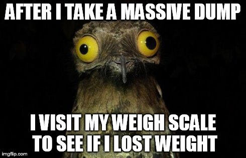 Weird Stuff I Do Potoo Meme | AFTER I TAKE A MASSIVE DUMP I VISIT MY WEIGH SCALE TO SEE IF I LOST WEIGHT | image tagged in memes,weird stuff i do potoo,AdviceAnimals | made w/ Imgflip meme maker