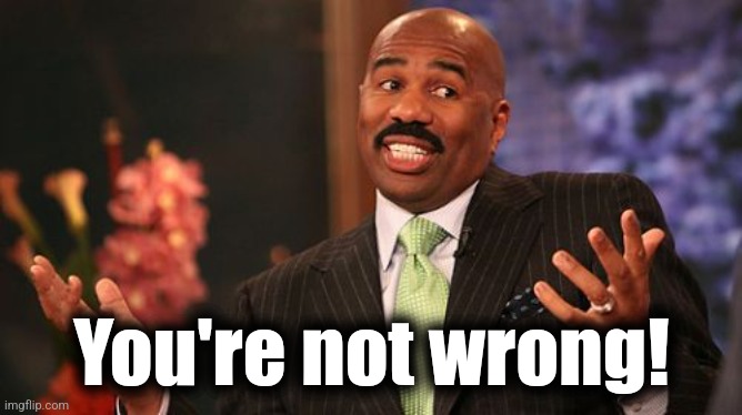 You're not wrong! | image tagged in memes,steve harvey | made w/ Imgflip meme maker