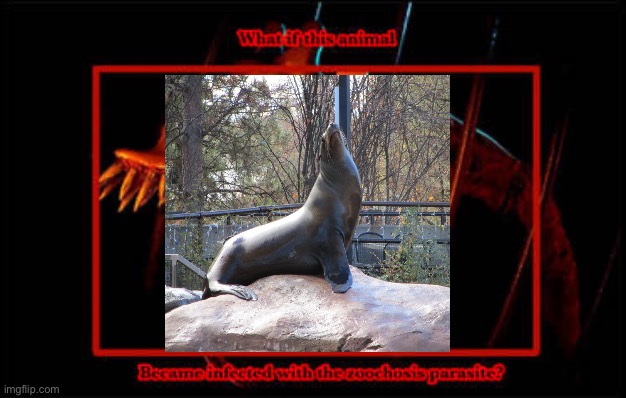 What if a Sea Lion became infected by the parasite from Zoochosis? | image tagged in what if this animal became infected by the zoochosis parasite,zoochosis,sea lion,seal | made w/ Imgflip meme maker