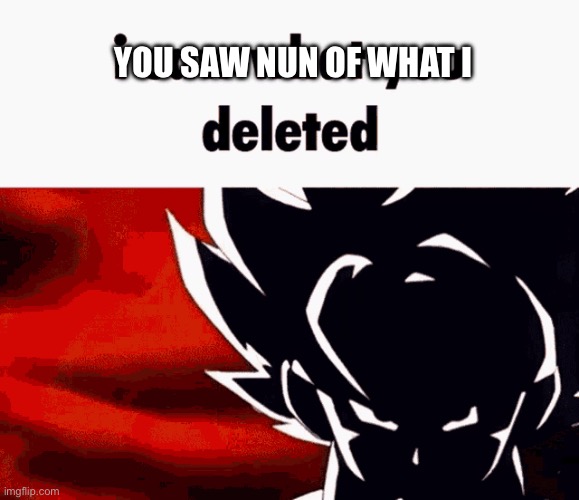 YOU SAW NUN OF WHAT I | made w/ Imgflip meme maker