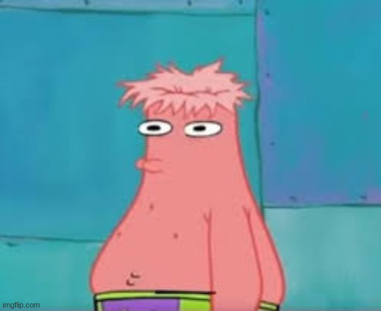 new template | image tagged in patrick brain boom boom | made w/ Imgflip meme maker