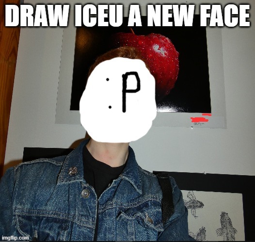 draw iceu a new face | image tagged in draw iceu a new face | made w/ Imgflip meme maker
