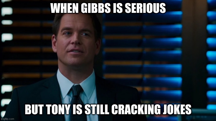 anthony dinozzo | WHEN GIBBS IS SERIOUS; BUT TONY IS STILL CRACKING JOKES | image tagged in anthony dinozzo | made w/ Imgflip meme maker