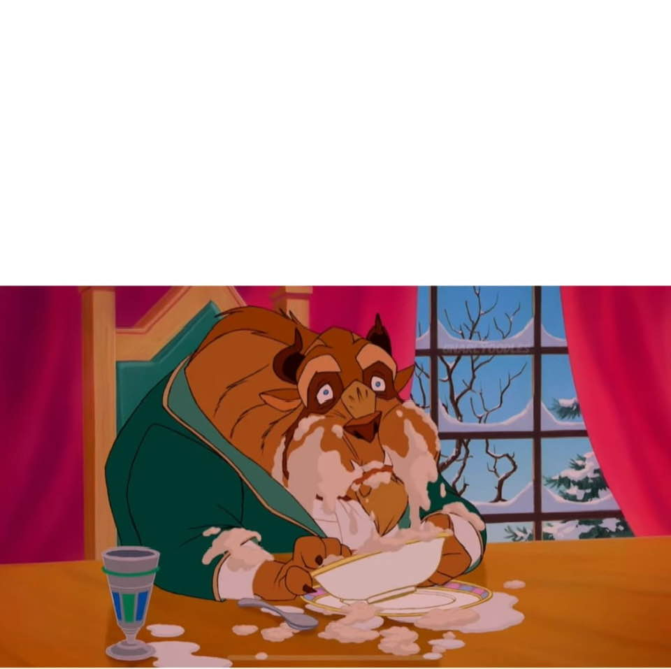 Beast eating Blank Meme Template