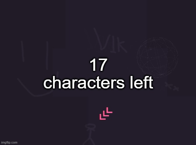vik's image | 17 characters left | image tagged in vik's image | made w/ Imgflip meme maker