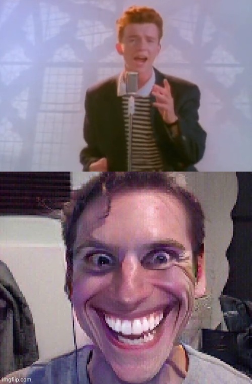 image tagged in rick astley,when the imposter is sus | made w/ Imgflip meme maker