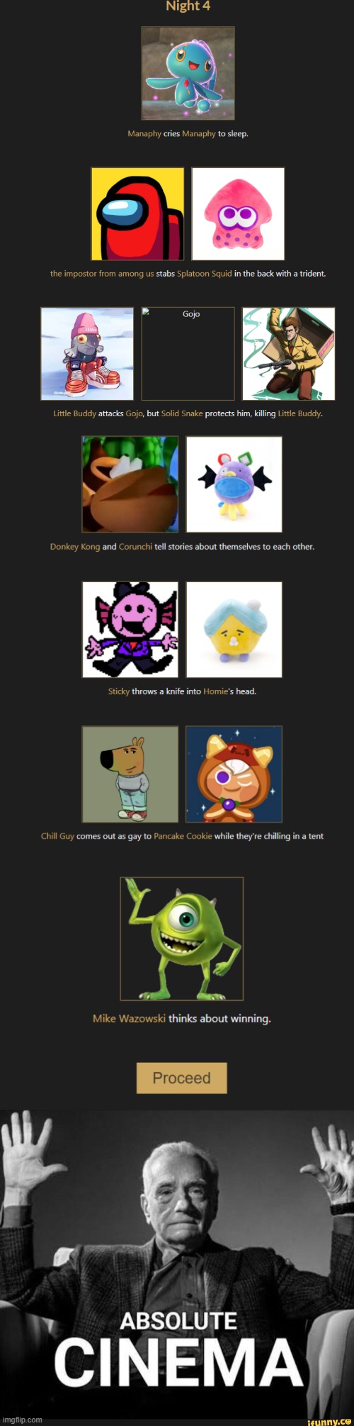 CHILL GAY IS CANON | image tagged in absolute cinema | made w/ Imgflip meme maker