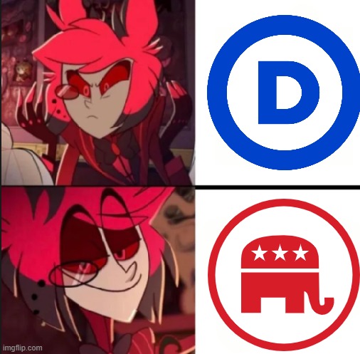 Wow, the Republican Party is much more diverse and much better. | image tagged in alastor drake format,republican,republican party,conservatives,hazbin hotel | made w/ Imgflip meme maker